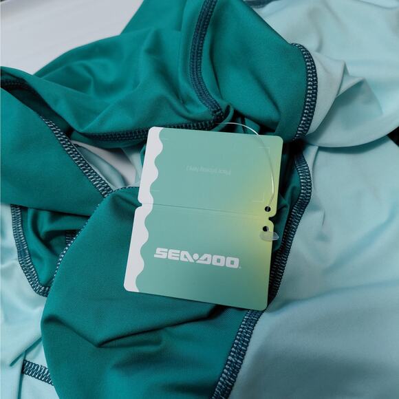 Sea Doo Women's Long Sleeve Rashguard Performance Jacket Size Small Full Zip - Picture 11 of 12